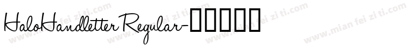 HaloHandletter Regular字体转换